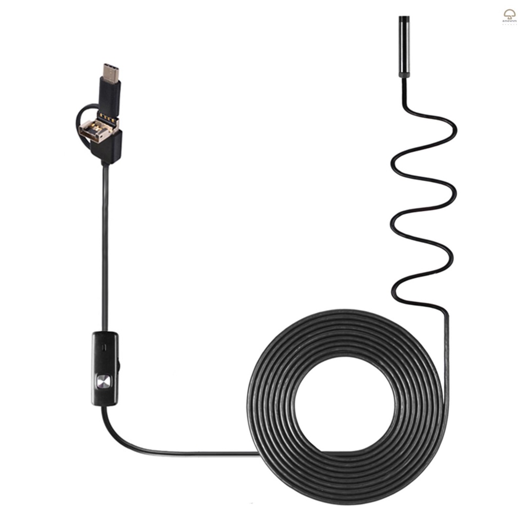 Camera Nội Soi Công Nghiệp 3 Trong 1 Tích Hợp 6 Đèn Led IP67 USB Type-C E