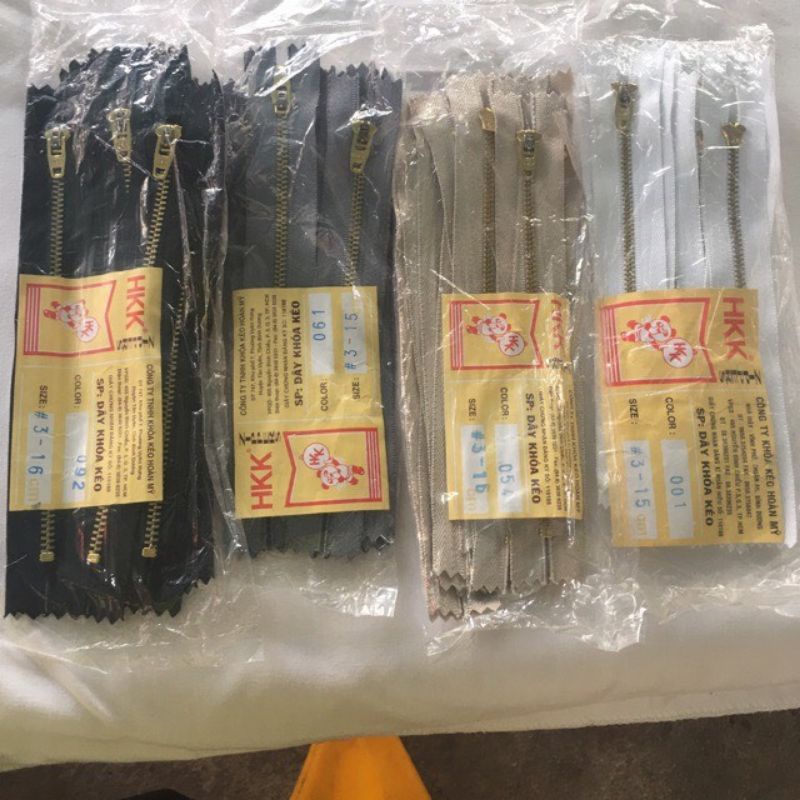 12 chiếc dây kéo đồng quần hkk dài 15,16cm thấy khoá quần jean quần kaki