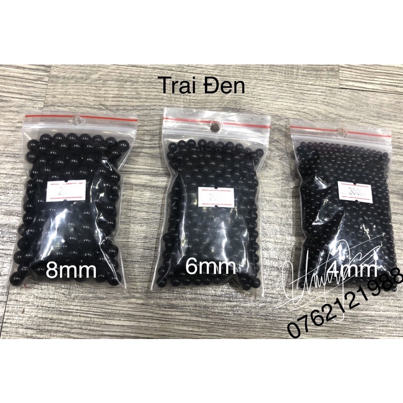 Trai Đen Size 4mm , 6mm ,8mm