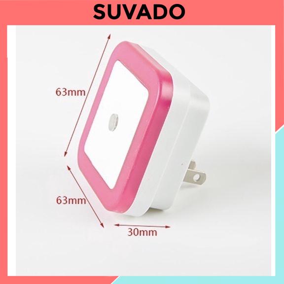 Đèn ngủ vuông mini đẹp cảm biến ánh sáng thông minh tự động tắt mở led ddenf led lamp 216 SUVADO