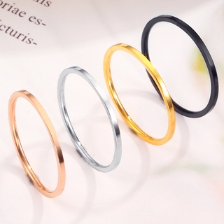 Nhẫn siêu mỏng bằng thép titan nhiều màu sắc thời trang