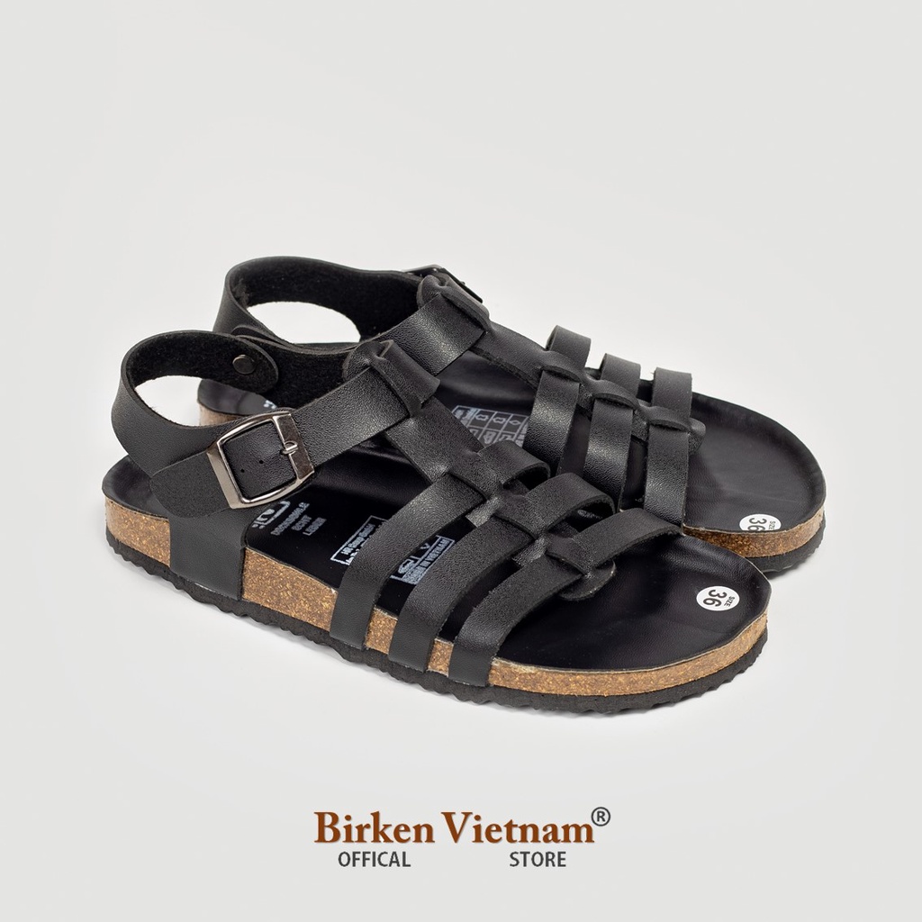 MÃ PU12 Sandal DA PU  Đế Trấu Quai Chiến Binh Unisex Birken Vietnam Bioline