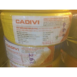 dây đôi cadivi 2x16 sợi