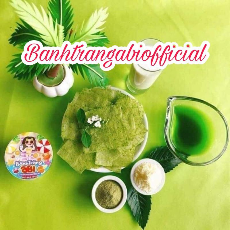 Bánh Tráng Abi Vị Matcha ❤Freeship❤ Bánh Tráng Thơm Ngọt Thanh Mùi Trà Xanh - Abi Snack