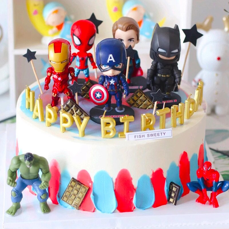 Mô hình nhân vật siêu anh hùng dành cho trang trí bánh kem