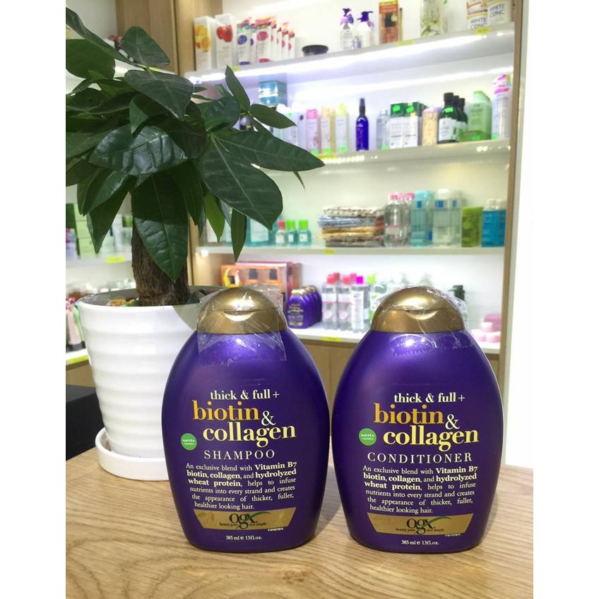 Cặp dầu gội Biotin & Collagen - Chống rụng gẫy tóc: 385ML