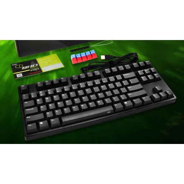 Bàn phím cơ iKBC CD 87 Red switch Black - PBT Keycaps