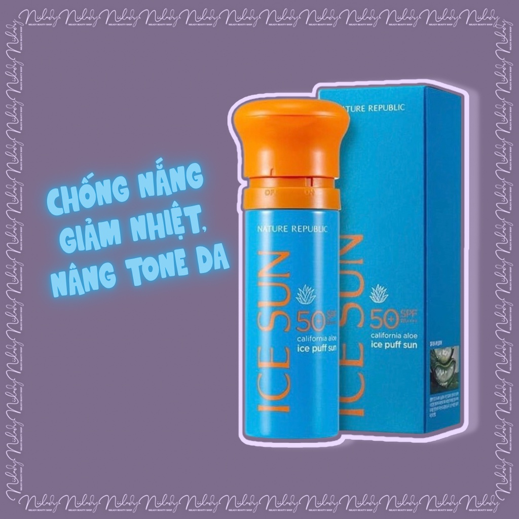 Kem Chống Nắng Nature Republic California Aloe Ice Puff Sun / Sun Block / Fresh Powdery Sun Stick