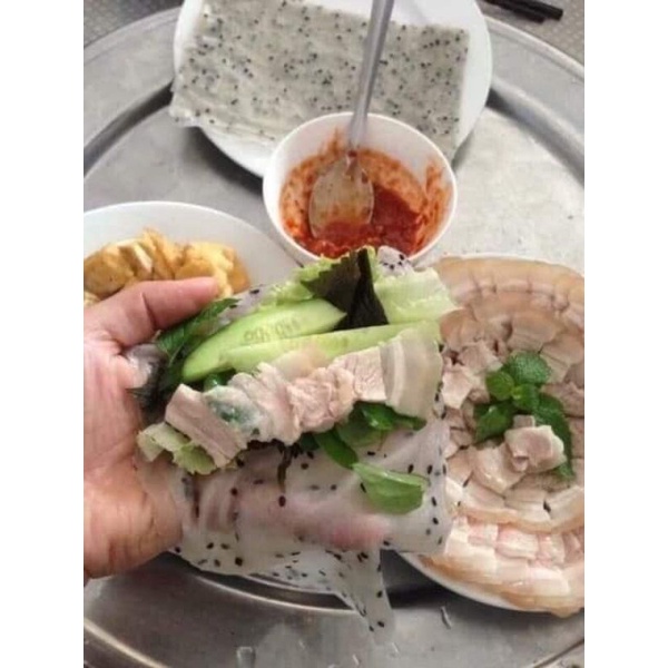 Sỉ SLL bánh tráng nhúng mè đen Phan Rang