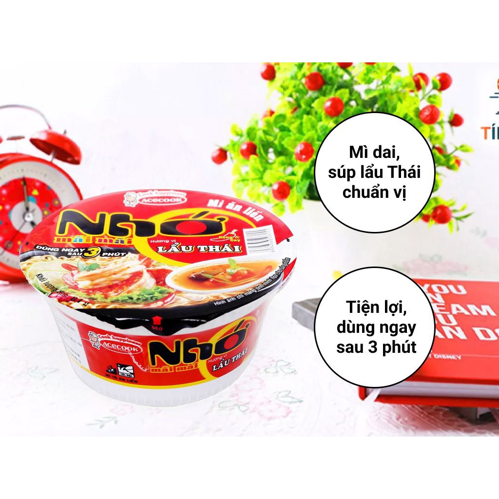 Thùng mì tô Nhớ Mãi Mãi Lẩu Thái (12 tô)