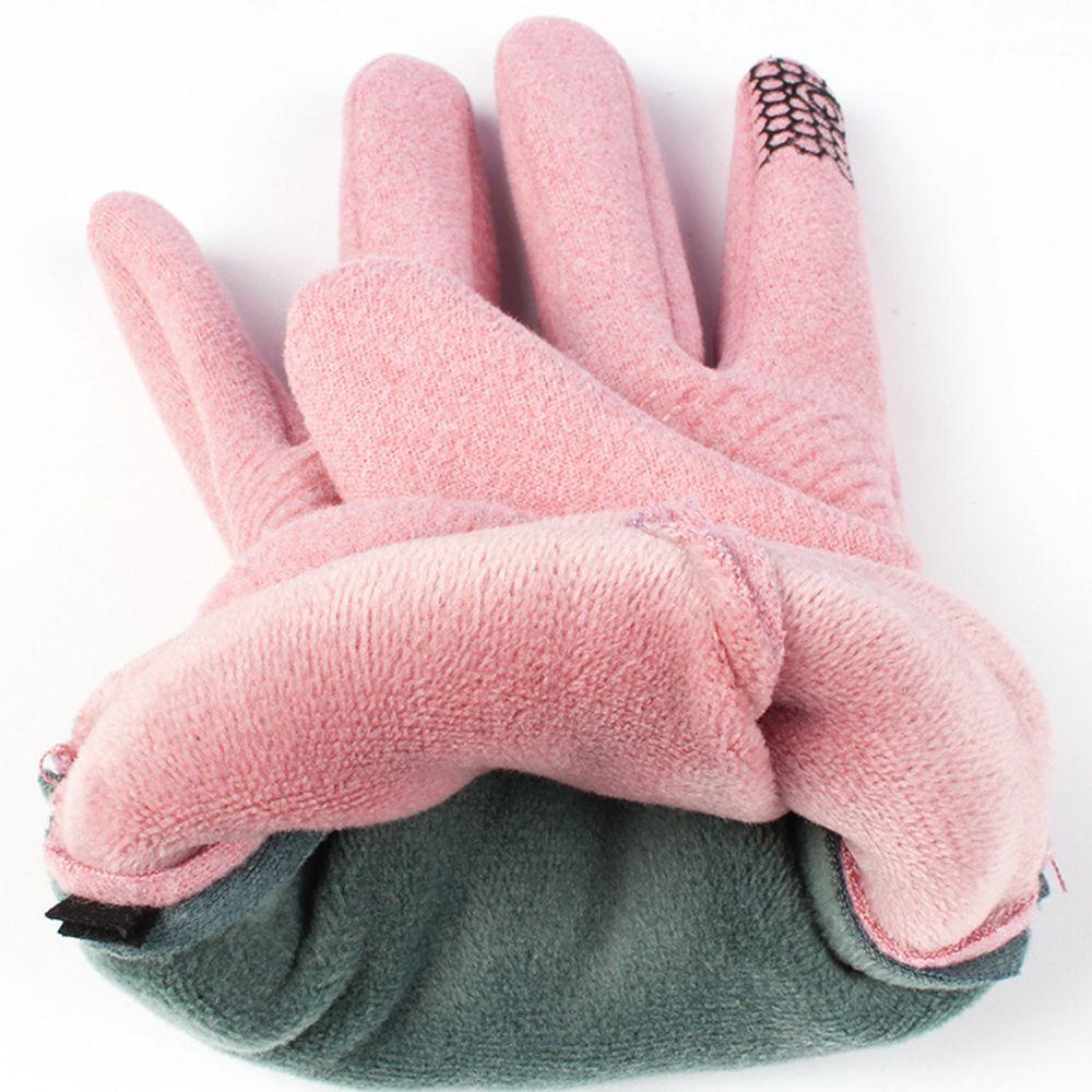 Đôi Găng Tay Nhung Giữ Ấm Chống Trượt Có Thể Chạm Cảm Ứng Dễ Thương