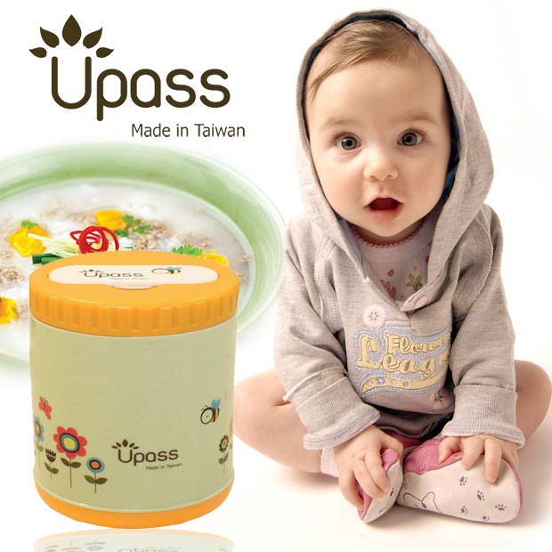 Hộp giữ ấm thức ăn không BPA 300 cc UP9561Y UPass có kèm thìa và dĩa