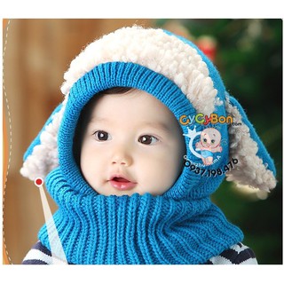 MŨ LEN TAI CỪU ĐÁNG YÊU CHO BÉ