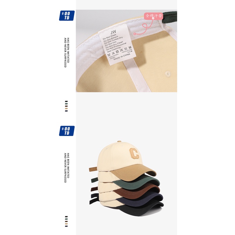 Mũ Lưỡi Trai Phối Màu Tương Phản In Chữ To Kiểu Hàn Quốc Thời Trang Mùa Xuân Cá Tính 2022