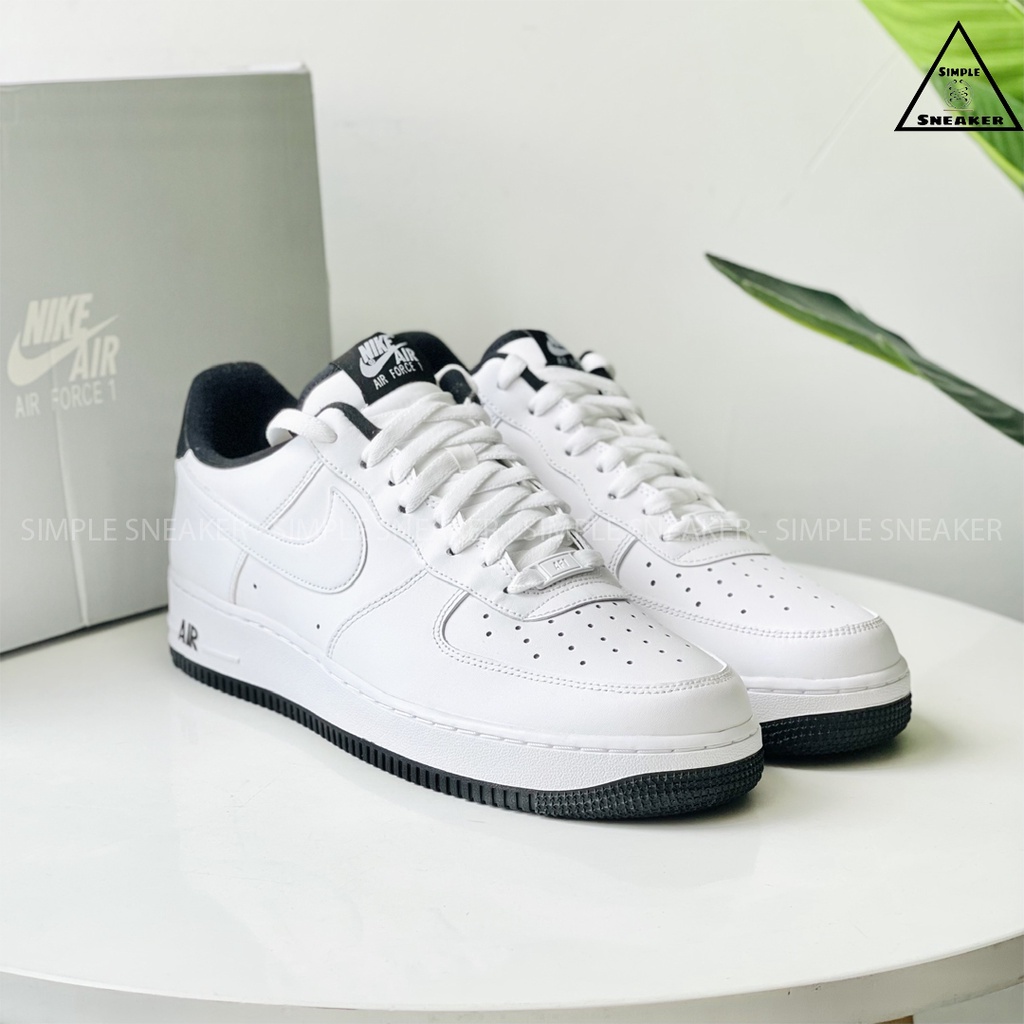 Giày Nike Air Force 1 White Black Chính Hãng 💙SIMPLE SNEAKER💙 AF1 Màu Trắng Đen Giày Thể Thao Nam Nữ
