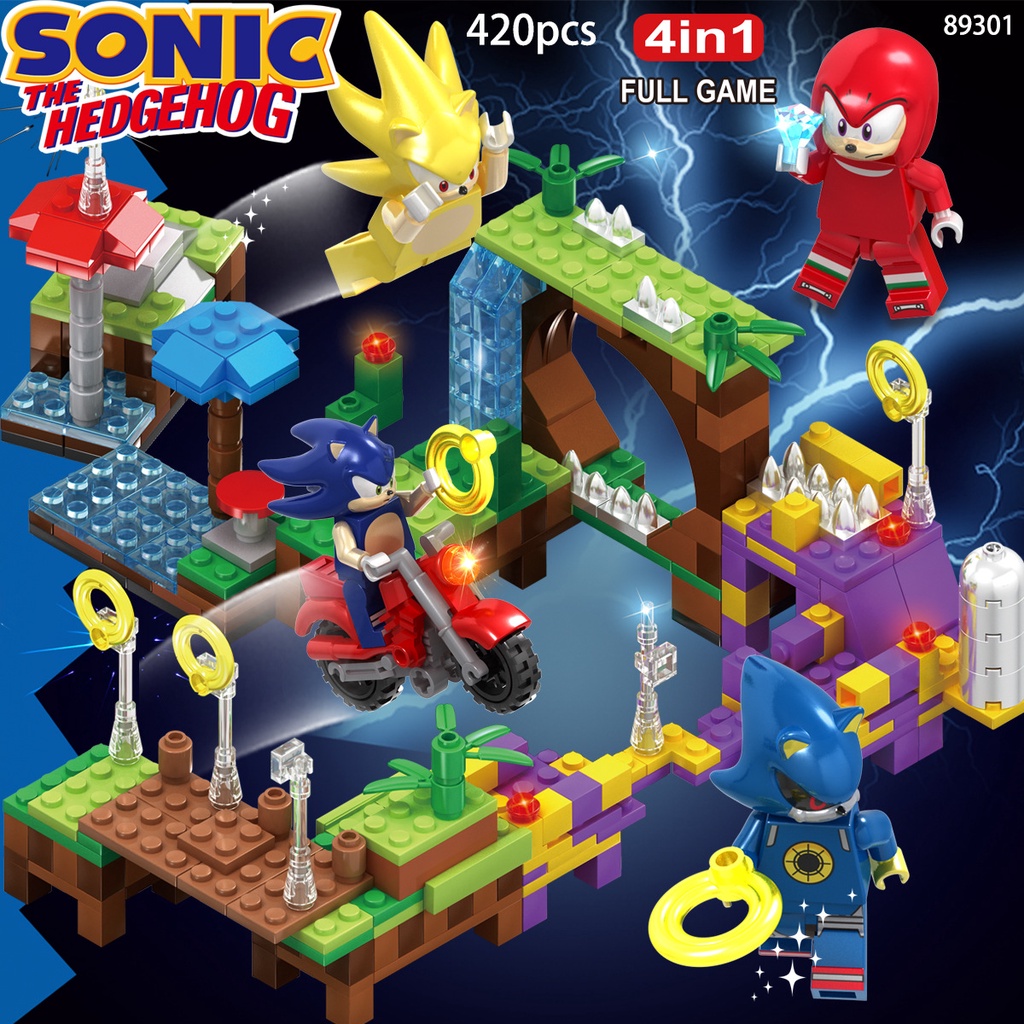 Đồ chơi lắp ráp Sluban hình nhân vật nhím Sonic 4 trong 1