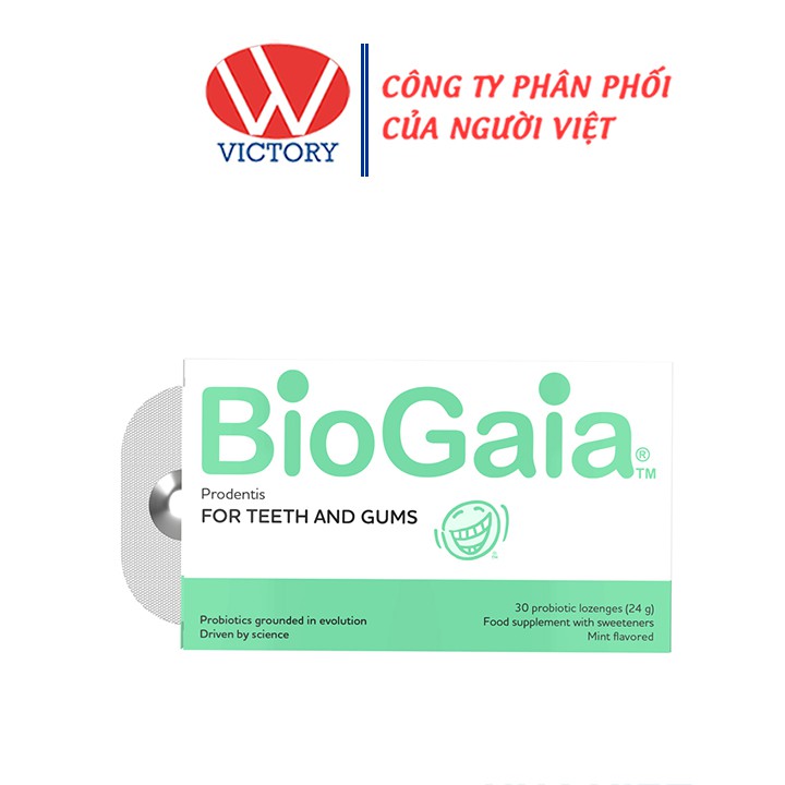 Viên Ngậm BioGaia Prodentis (Hộp 30 Viên) - Hỗ Trợ Giảm Chảy Máu Chân Răng, Viêm Nha Chu Mãn Tính - Victory Pharmacy