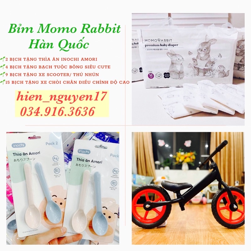 [CHÍNH HÃNG] Bỉm Quần/Dán Momo Rabbit Nội Địa Hàn Đủ Size S50/M44/L40/XL36 và L28/XL22/XXL18