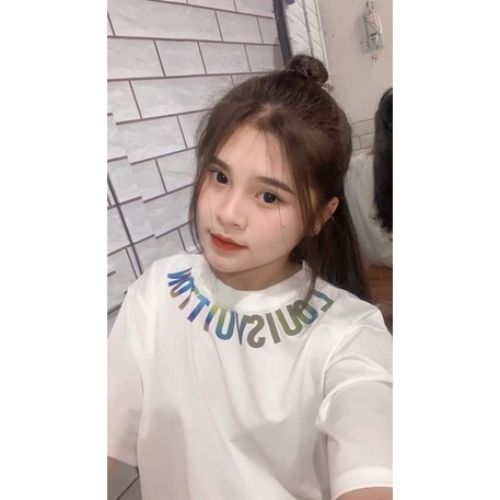 Áo thun in chữ phản quang Luôn vui tươi.hangtotgiare98