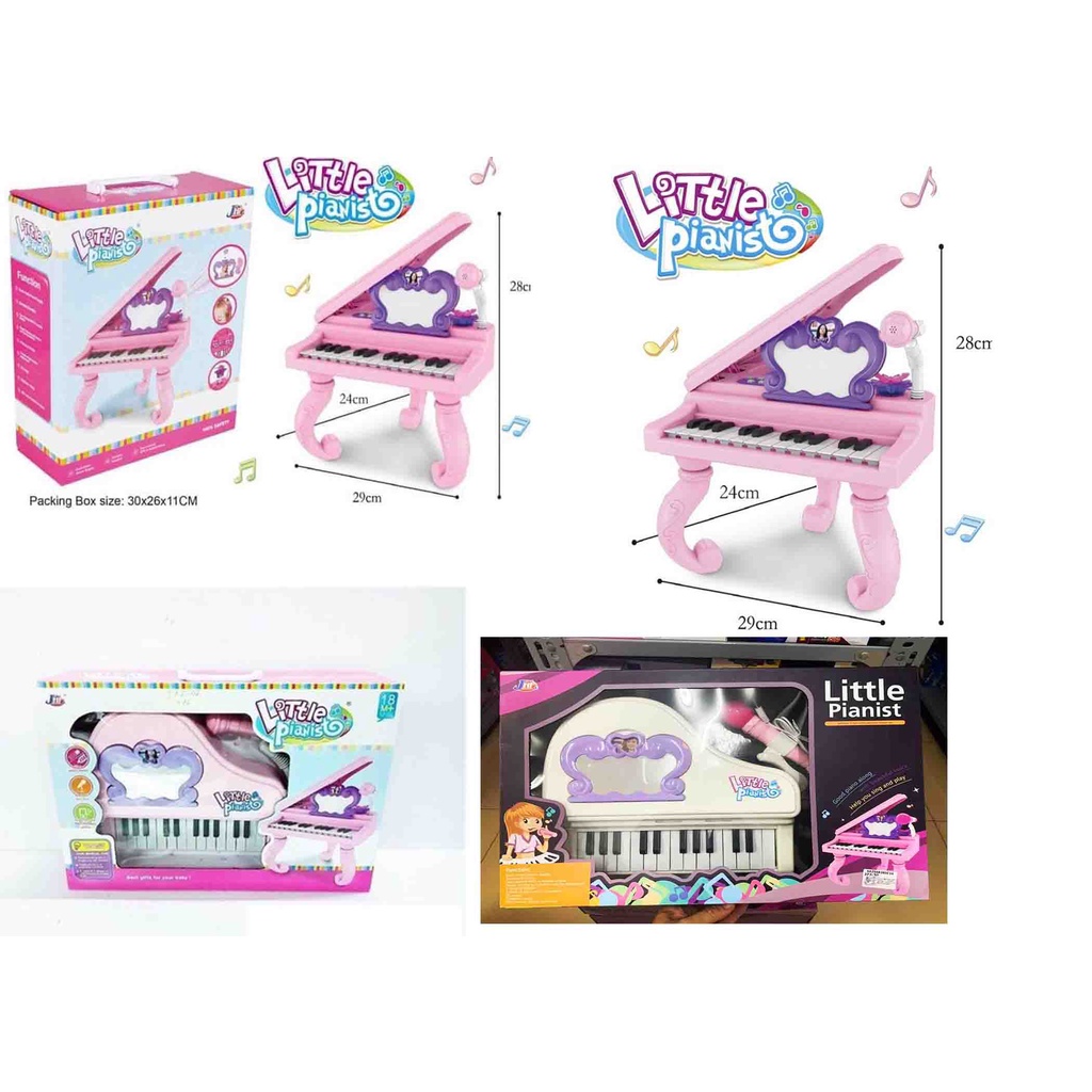 Đồ Chơi Đàn Piano Phát Nhạc hát karaoke Cho Bé  Phát Sáng elsa pony