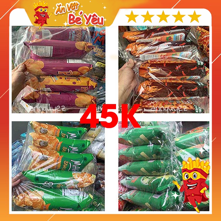 [BÁN LẤY TƯƠNG TÁC] Bim bim Oishi snack trộn/mix các vị ngẫu nhiên bịch 5 gói 75g SIÊU TO KHỔNG LỒ