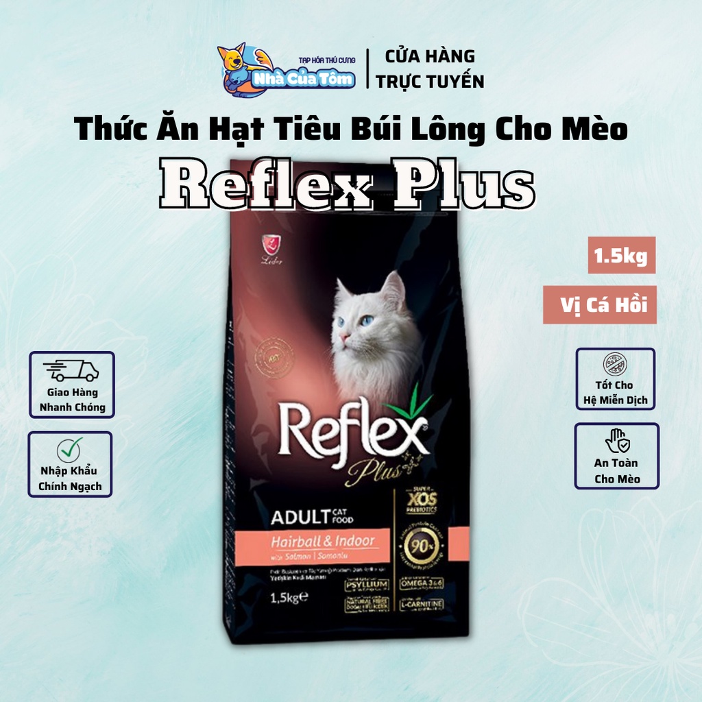 [Bao 1.5kg] Thức Ăn Hạt Cao Cấp Cho Mèo Reflex Plus - Nhiều Chức Năng Bổ Trợ