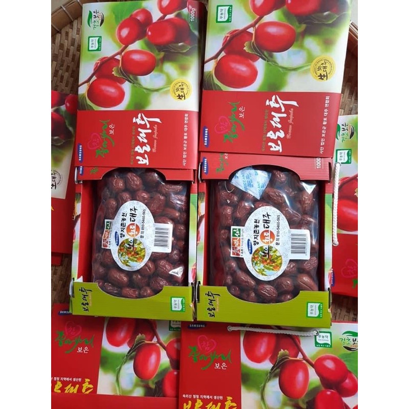 TÁO ĐỎ SẤY KHÔ HÀN QUỐC BOEUN LOESS JUJUBE 1kg DATE 2025 | BigBuy360 - bigbuy360.vn