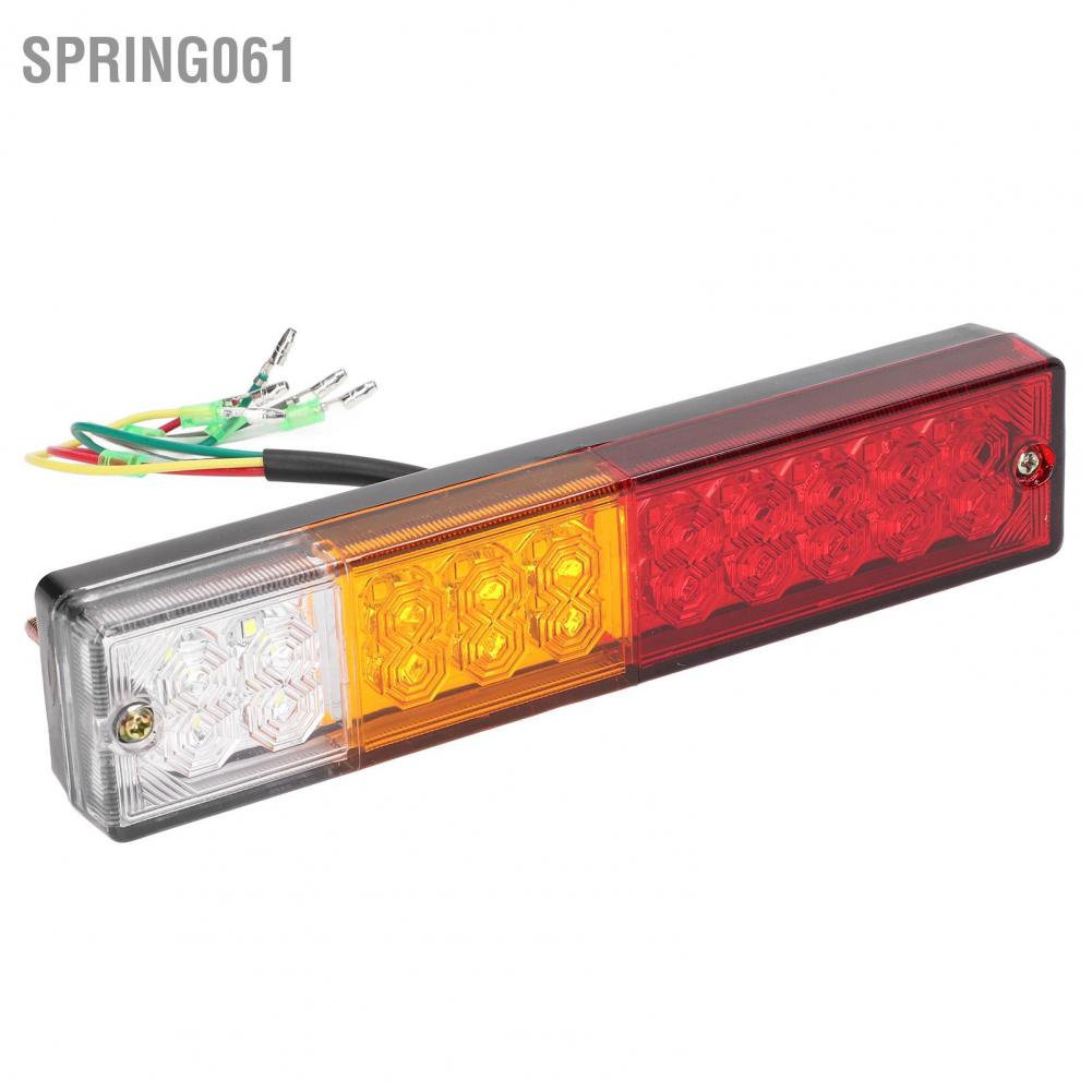 Spring061 Pair 12V 20LEDs Rectangular Trailer Tail Lamp Waterproof Rear Side Marker Light for RV Truck Camper