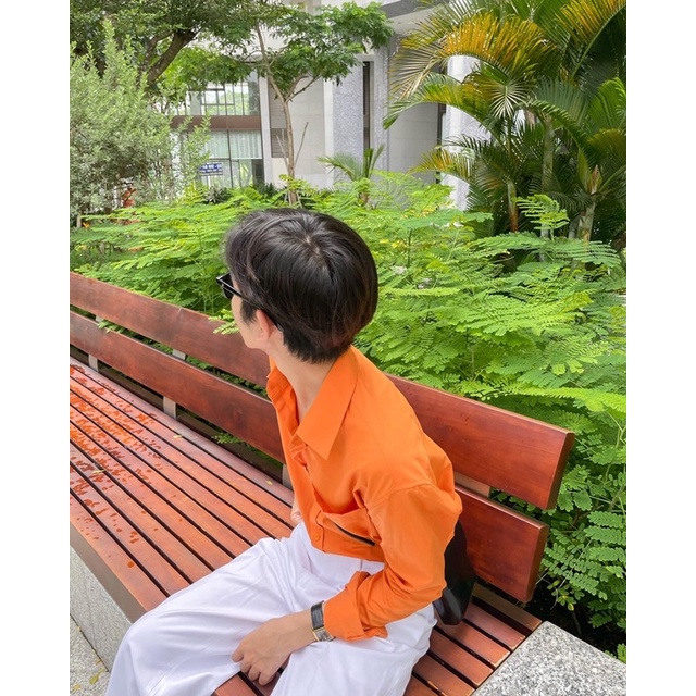 Áo Sơ Mi Basic màu cam