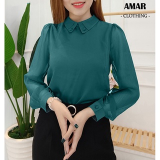 [GIẢM GIÁ 50%] - Áo sơ mi nữ thiết kế vải lụa hàn nhập cao cấp tay bồng phong cách cực sang trọng-A6