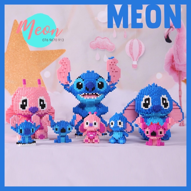 Miniblock đồ chơi xếp hình lego Stitch size XL