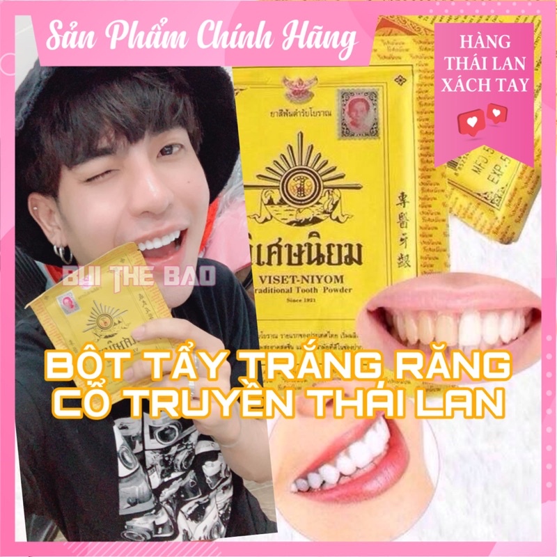 🦷 Bột Tẩy Trắng Răng Cổ Truyền Thái Lan 🇹🇭