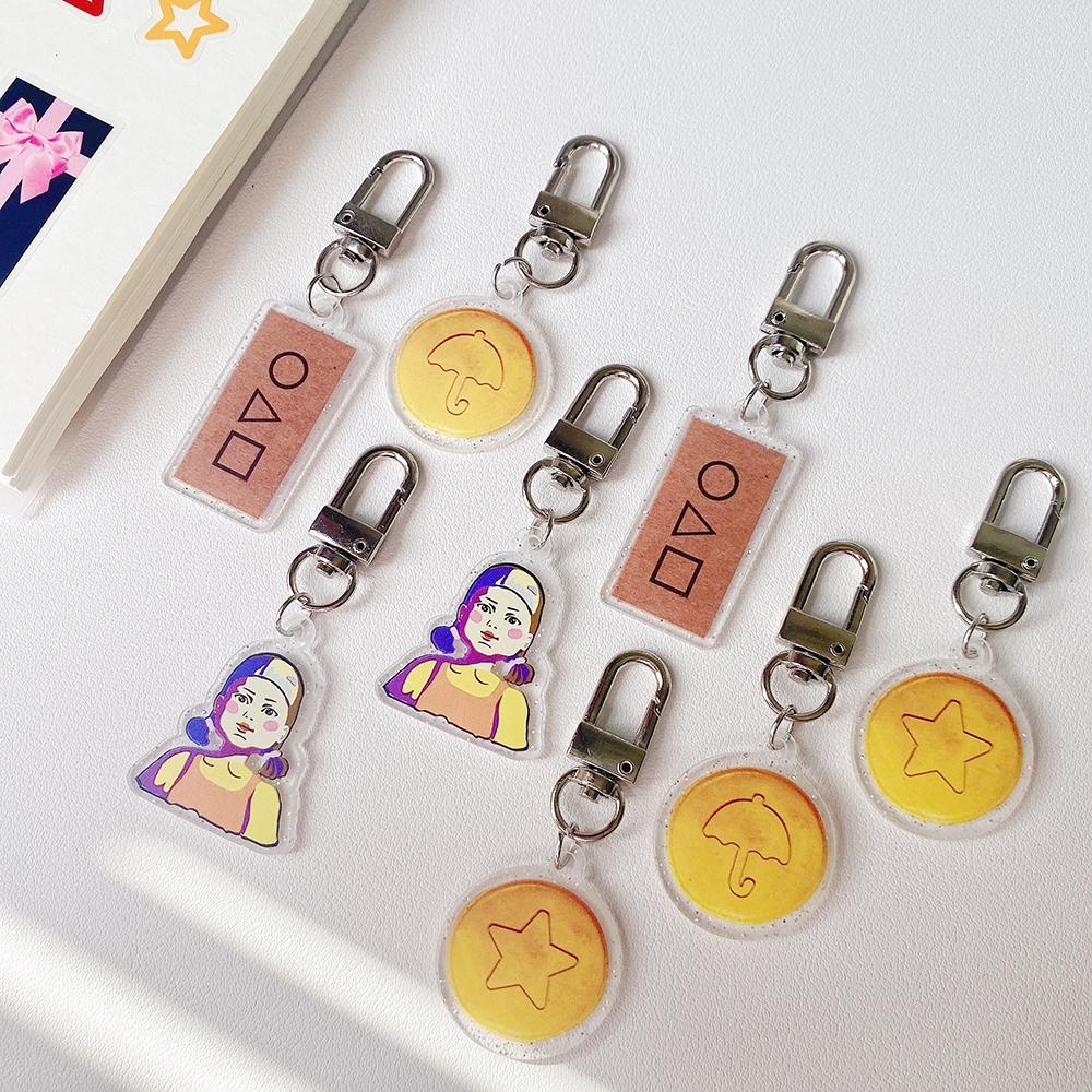 Móc khóa hình con mực hoạt hình