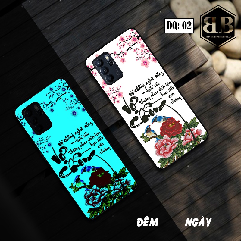 Ốp lưng kính Dạ Quang OPPO RENO6 Z 5G  phát sáng trong đêm in hình theo yêu cầu