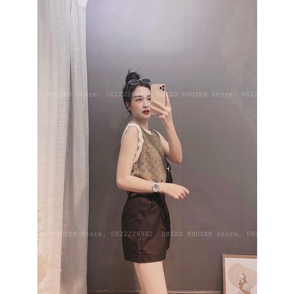 ÁO LEN BA LỖ LƯỚI VIỀN REN MS11699