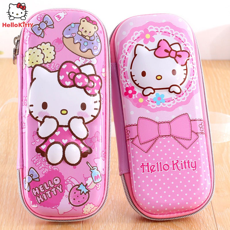 Hộp đựng bút chì cô gái Hello Kitty KT mèo cho học sinh tiểu và trung đa chức năng dễ thương miễn phí vận chuyển