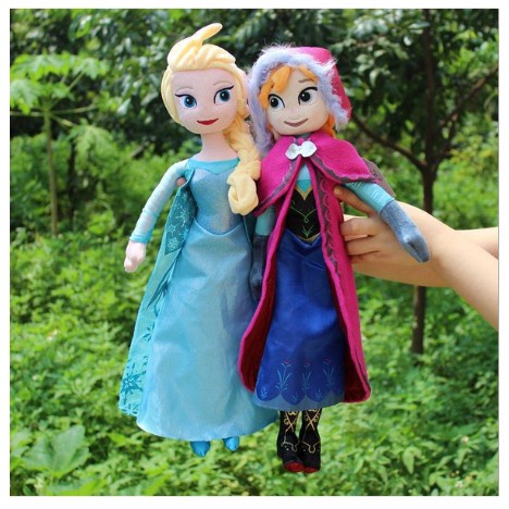 DISNEY Set 2 Búp Bê Nhồi Bông 40 "50" Hình Công Chúa Elsa Và Anna Trong Phim Frozen Mềm Mại