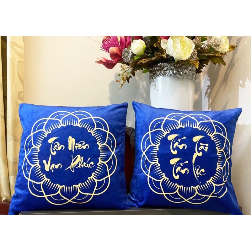 Set 2 vỏ gối Chúc Tết