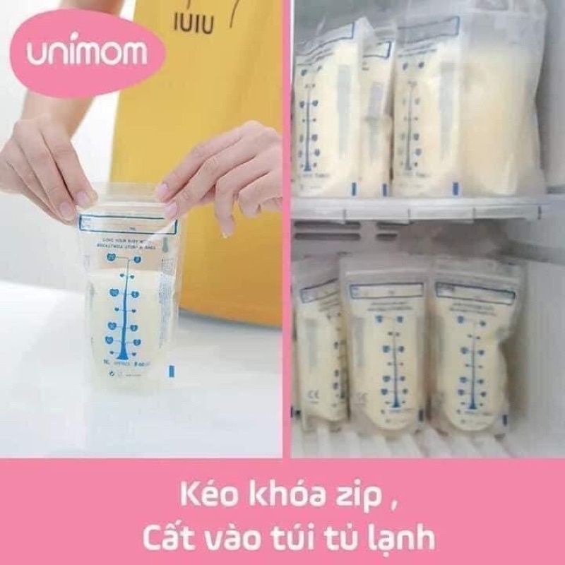 Túi trữ sữa unimom Hàn Quốc, hàng chính hãng, hộp 30 túi/60 túi, an toàn cho bé, tiện lợi cho mẹ