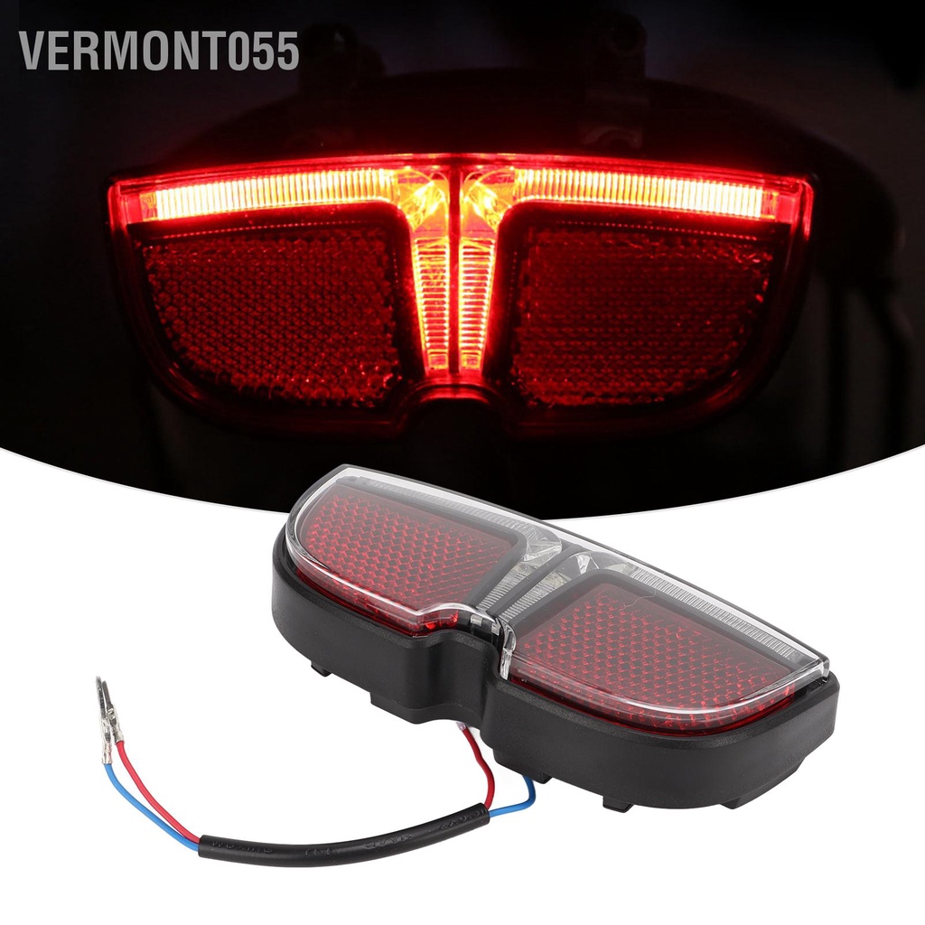 Vermont055 Xe đạp điện Đèn đuôi 6V cảnh báo ban đêm Thiết bị đi xe sau Phụ kiện động cơ