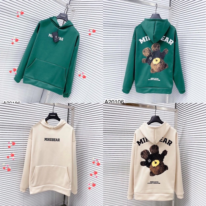 Áo Hoodie Mikebear Nam Nữ Hai Màu Cá Tính - Áo Nỉ Hoodie Mikebear Dành Cho ACE