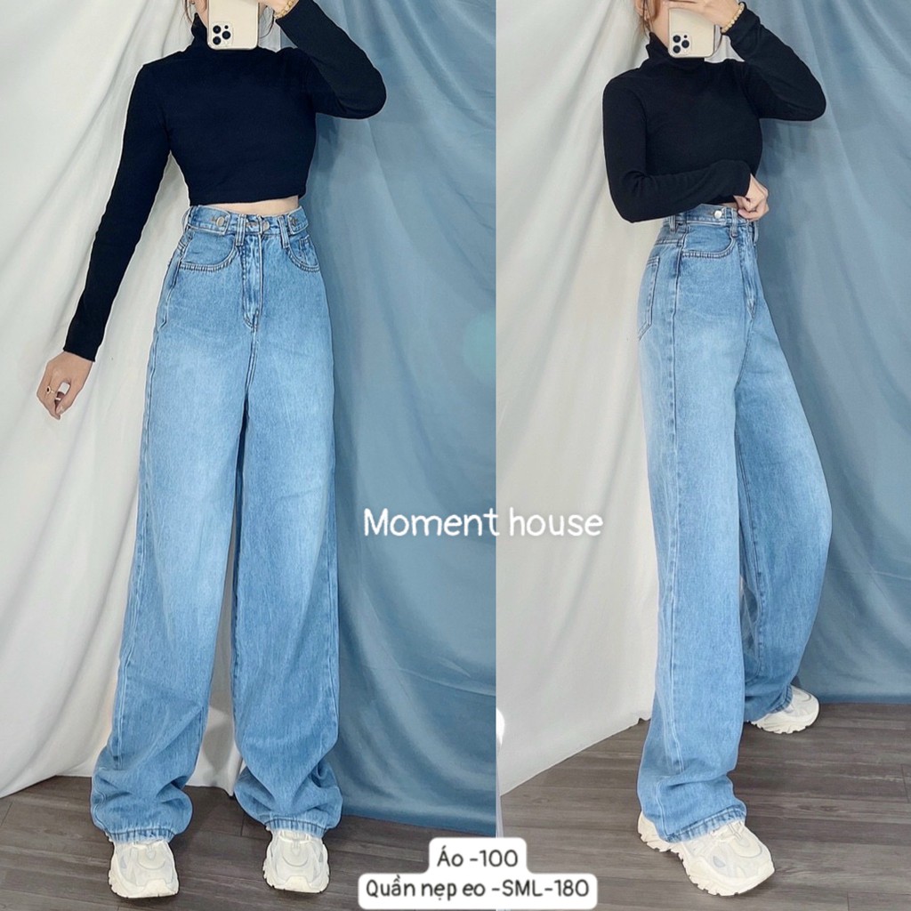 JEANS NẸP EO [Moment House]