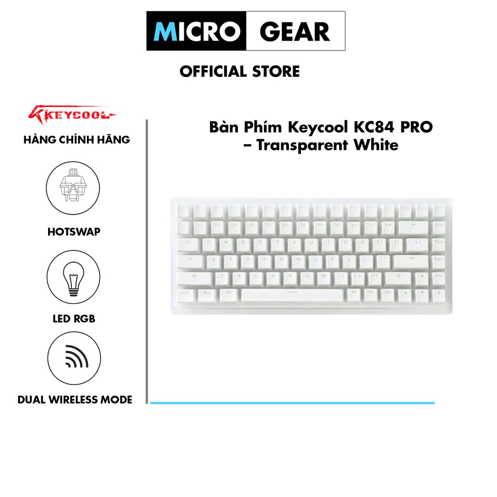 Bàn Phím Cơ 🎮FREESHIP🎮 Keycool KC84  - Hàng chính hãng BH 12 tháng