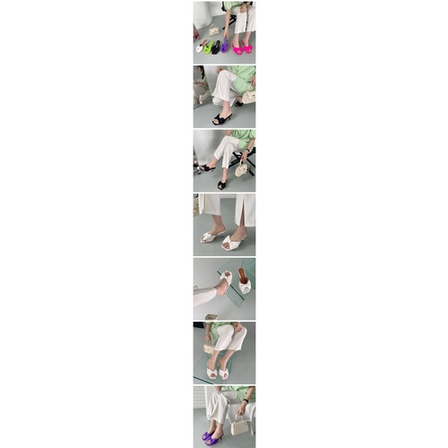 Giày Cao Gót Đính Nơ Nhiều Màu Xinh Xắn Thời Trang Hàn Quốc Cho Nữ 2.76 Inch