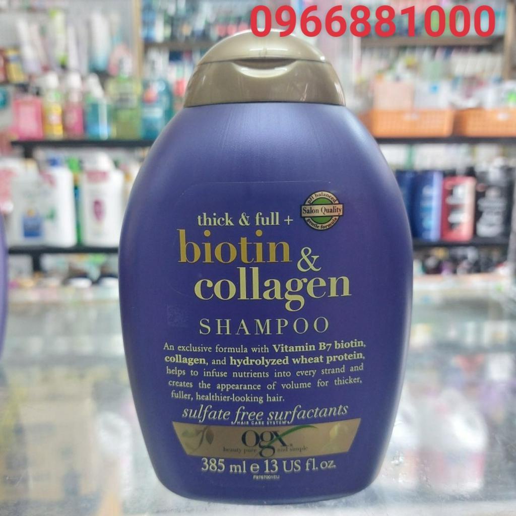 Bộ Dầu Gội Xả OGX Biotin&collagen Mỹ 385+385ml