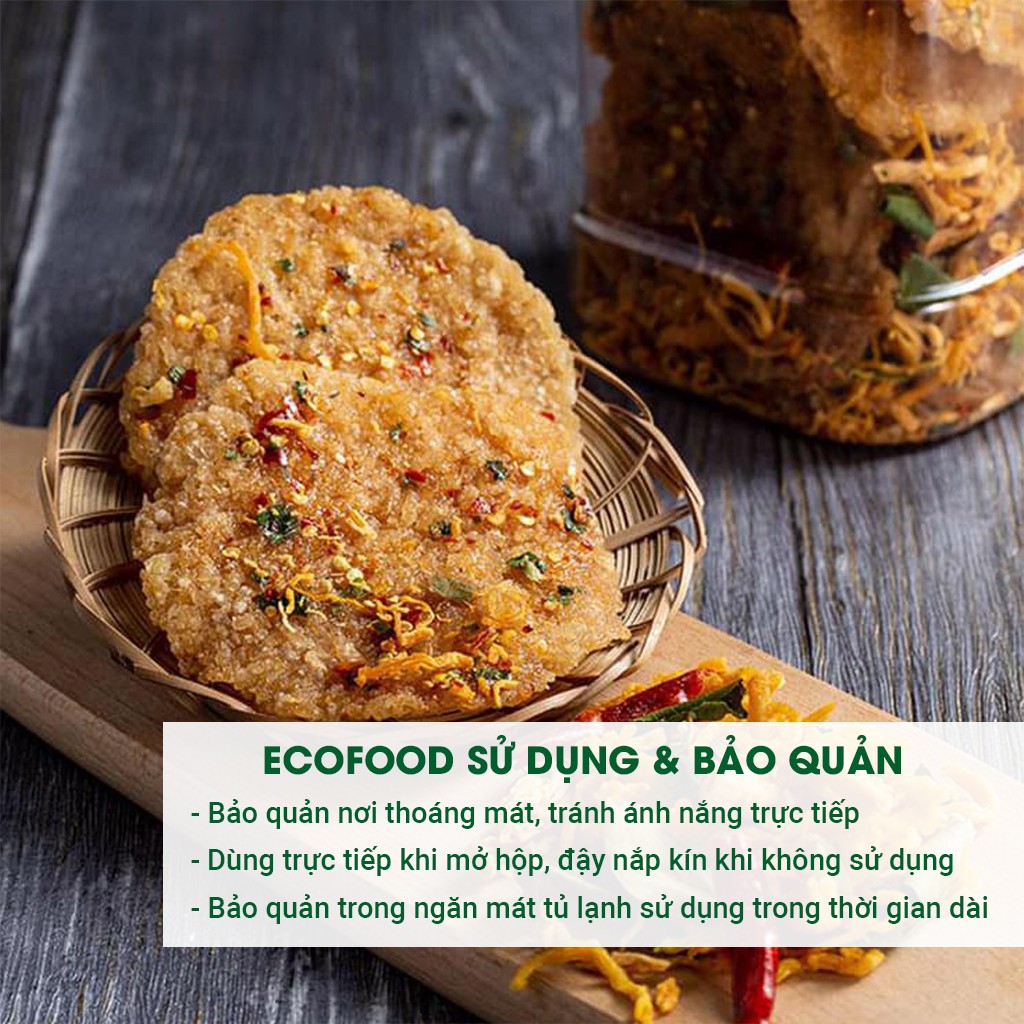 Cơm Cháy Lắc Khô Gà Lá Chanh 300G Cháy Rụm Ăn Vặt Nhà Làm Ecofood - An Toàn Vệ Sinh Thực Phẩm