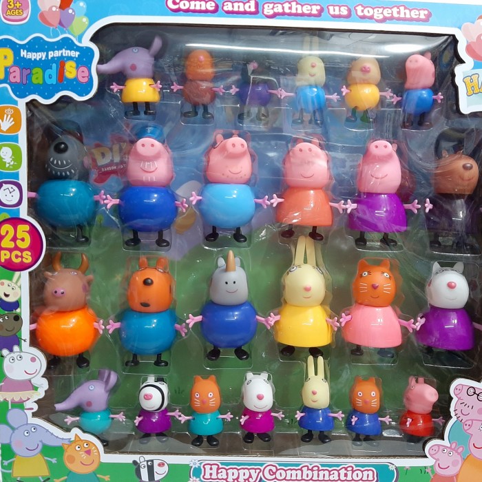 Set 25 Mô Hình Đồ Chơi Nhân Vật Hoạt Hình Peppa Pig