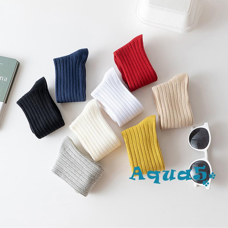 Vớ Đan Len Cao Qua Gối Màu Sắc Đồng Phục Dành Cho Bé