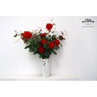 Cành hoa hồng nhung Vintage No.17