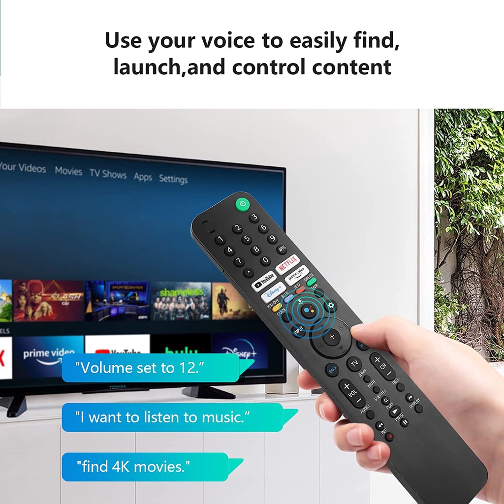 Điều Khiển Từ Xa Bằng Giọng Nói RMF-TX520U MG3-TX520U Cho TV Sony Smart TV KD-43X80J KD-43X85J KD-50X85J XR-50X90J XR55X90J XR55X94J XR65A80CJ XR65A80J 65A80J 65A80J9X9X9X60J9X60J